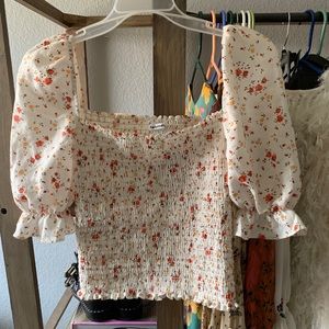 Reformation clementine floral top